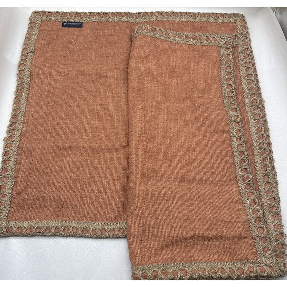 Phantoscope Orange Decorative Throw Pillow COVER Linen Trim Farmhouse *READ... - Picture 6 of 10